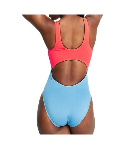 Maillot de bain 1 pièce Rose/Bleu Femme Nike Cutout - L