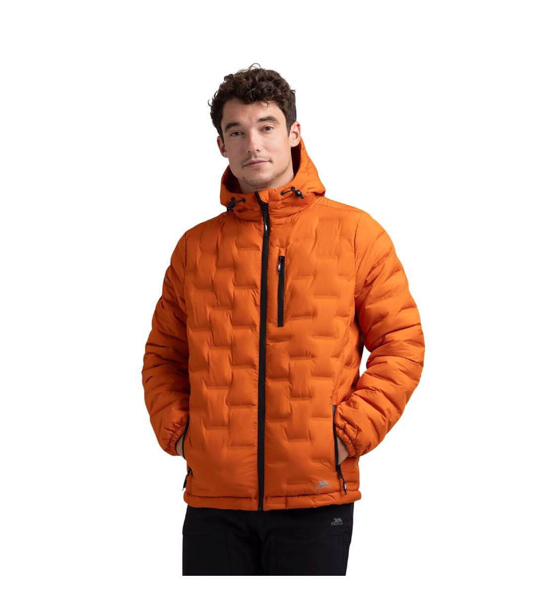 Mens Jaymes Waterproof Jacket Spice Orange Trespass-1