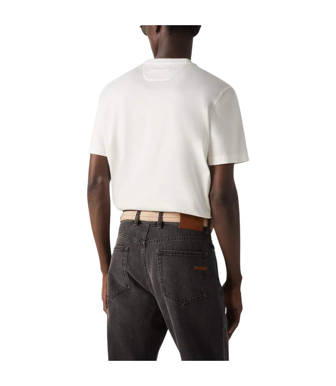 Mens Blank Cotton T-shirt White Puma-2