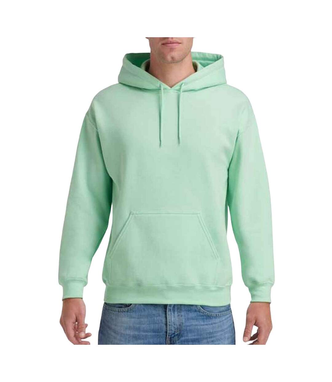 Mens Hoodie Mint Green Gildan-1