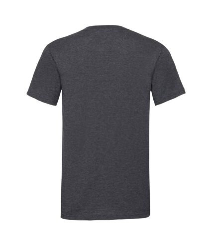 Fruit Of The Loom Mens Valueweight V-Neck, Short Sleeve T-Shirt (Dark Heather) - UTBC338