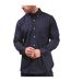 Chemise Manches Longues Motif/style À Points Homme Bleu Marine Foncé Lambretta-1