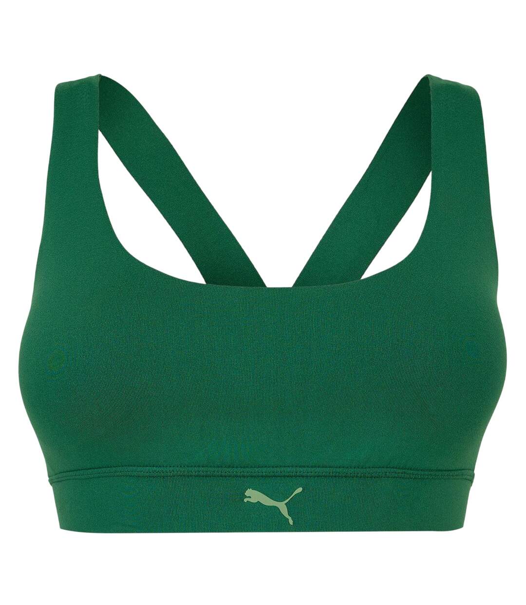 Womens/ladies Medium Impact Sports Bra Vine Green Puma-2