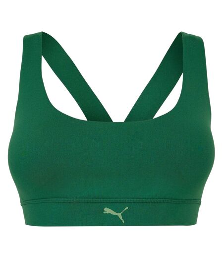 Womens/ladies Medium Impact Sports Bra Vine Green Puma