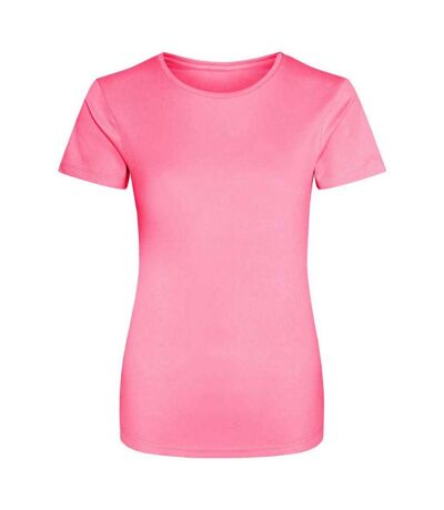 Just cool womens/ladies sports plain t-shirt electric pink AWDis