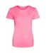 Just cool womens/ladies sports plain t-shirt electric pink AWDis-1