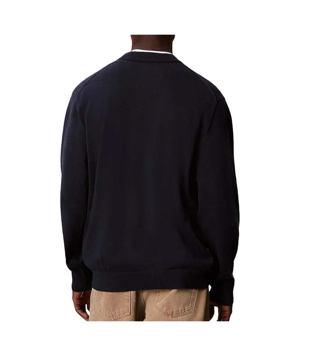 Pull marine homme calvin klein jeans crwn-2