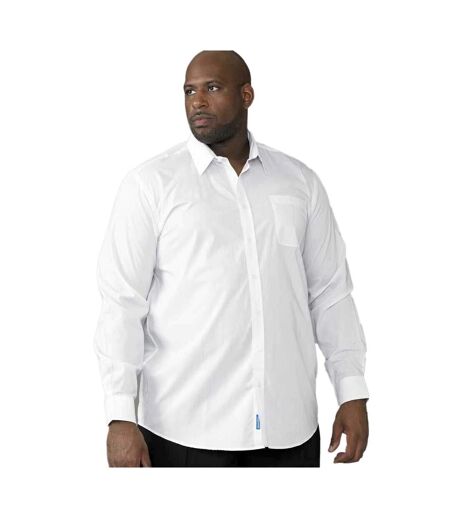 Duke Mens Aiden Kingsize Long Sleeve Classic Regular Shirt (White) - UTDC197