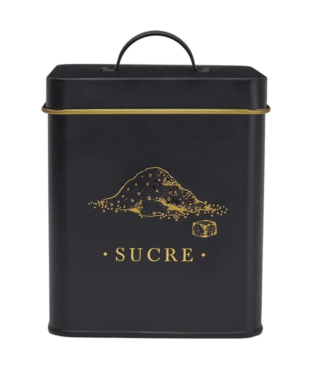 Boîte à Sucre en Métal Lounge 19cm Noir-2