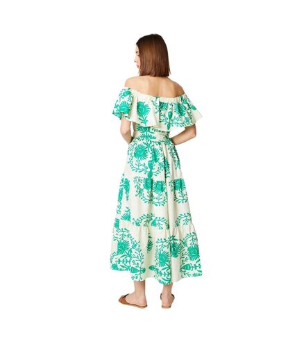 Dorothy Perkins Womens/Ladies Floral Bardot Midi Dress (Green)
