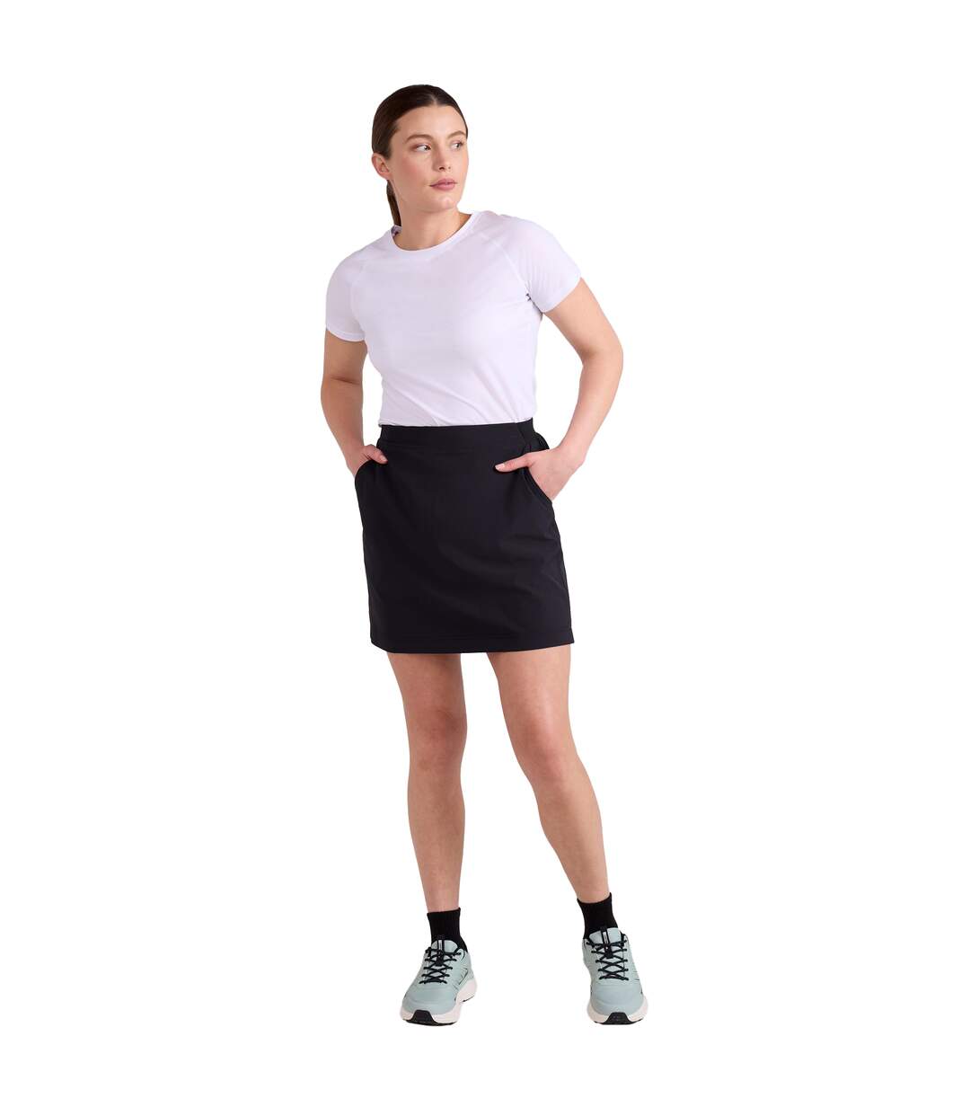Womens/ladies flex stretch shorts black Mountain Warehouse-4
