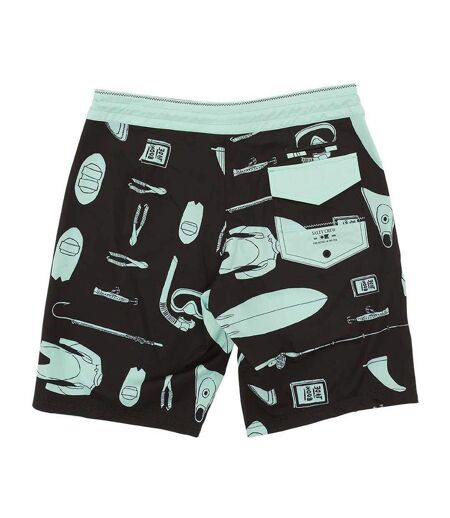 Short de bain Noir/Vert Homme Salty Crew Rafter Board - M