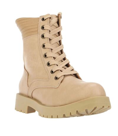 Womens/ladies athena lace up boots beige Blowfish