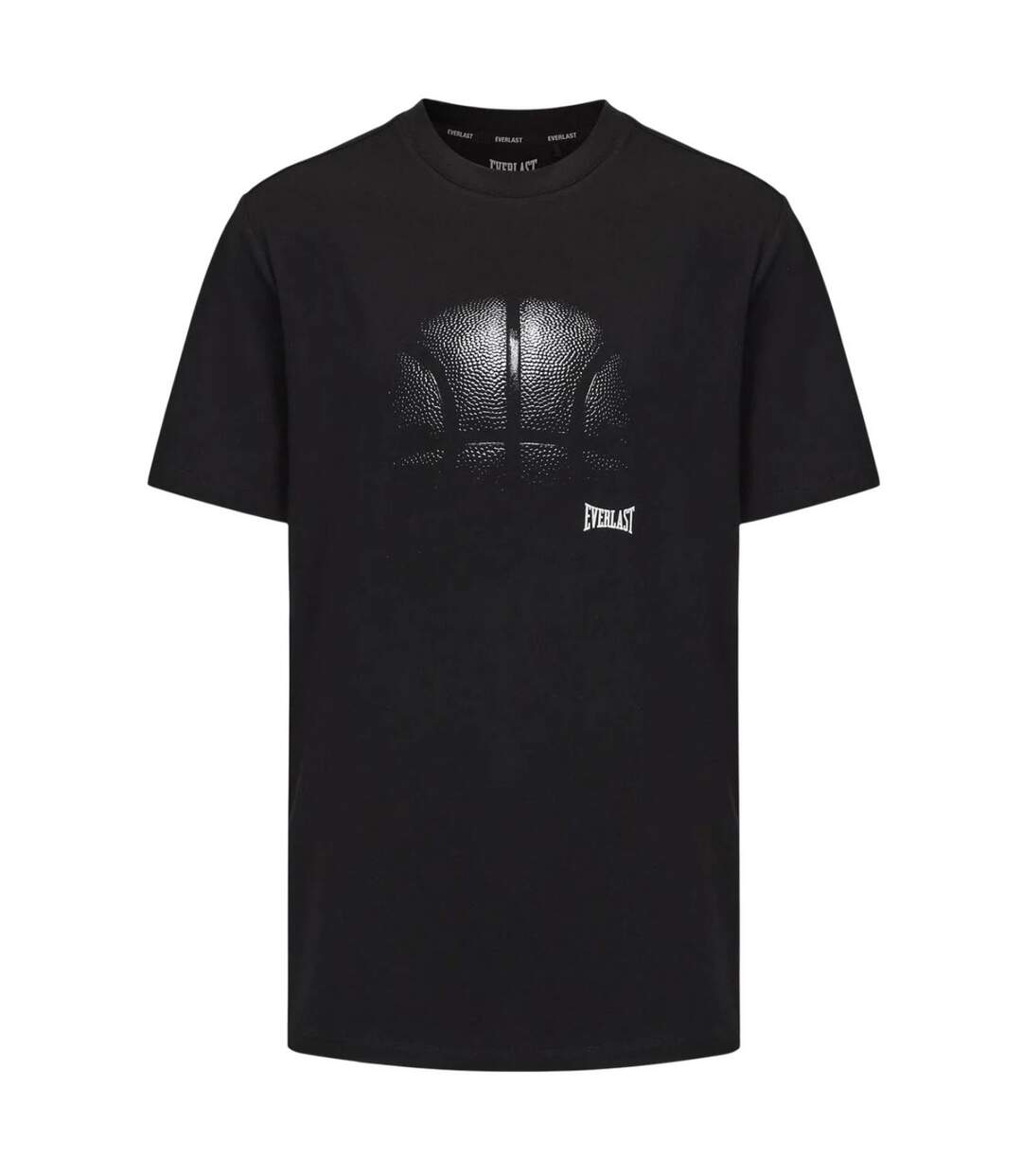 T-shirt Motif/style Ballon De Basket Homme Noir Everlast-1