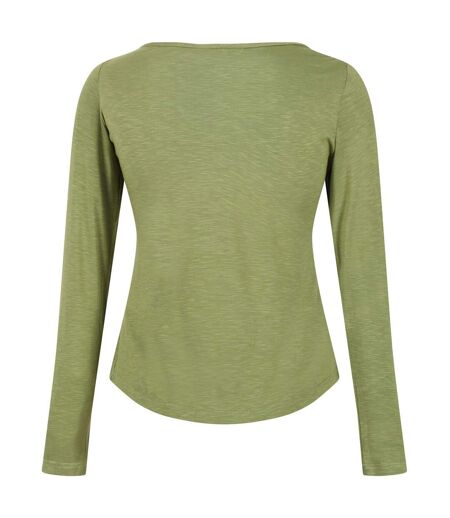 Regatta Womens/Ladies Lakeisha Long-Sleeved T-Shirt (Green Fields) - UTRG7172