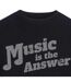 Mens Music Is The Answer T-shirt Black AWD-3