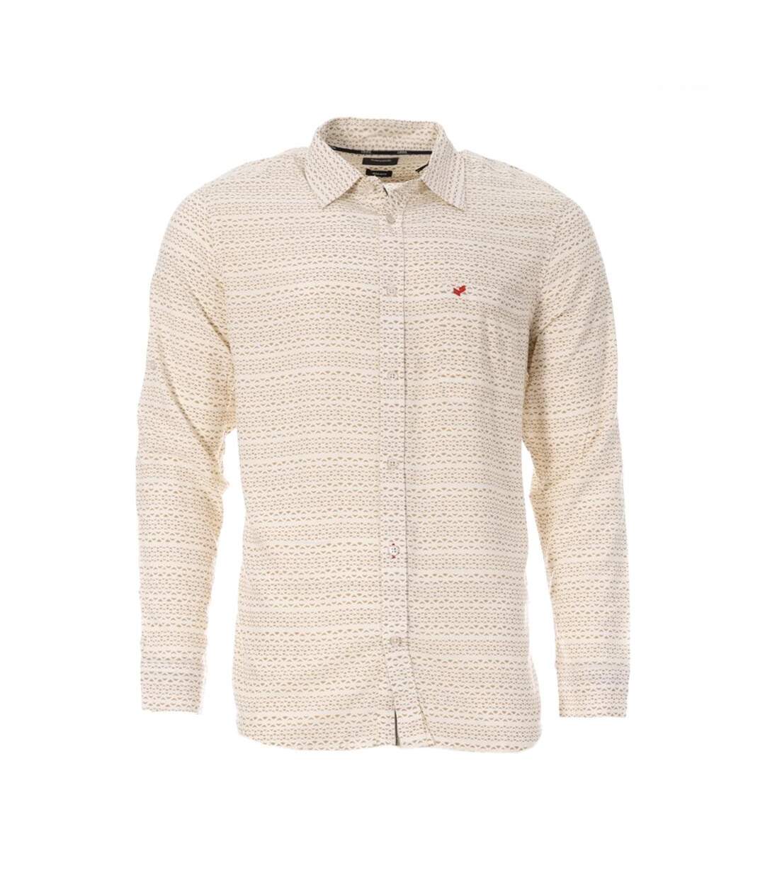 Chemise blanche/beige homme kaporal carte-1