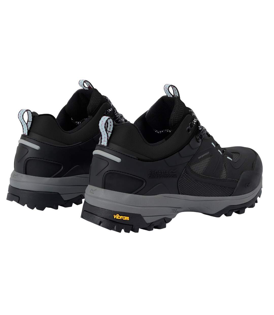 Chaussures De Marche Regen Femme Noir Turquoise Pâle Regatta-2