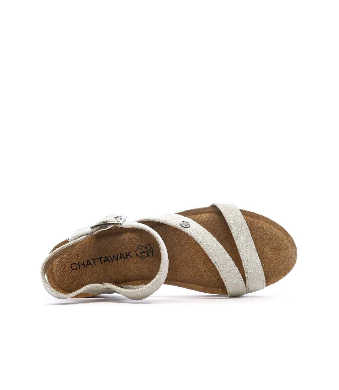 Sandales grises clair femme chattawak laspinas-4