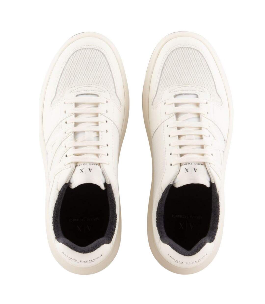 Baskets Homme Blanc Cassé Noir Armani Exchange-4