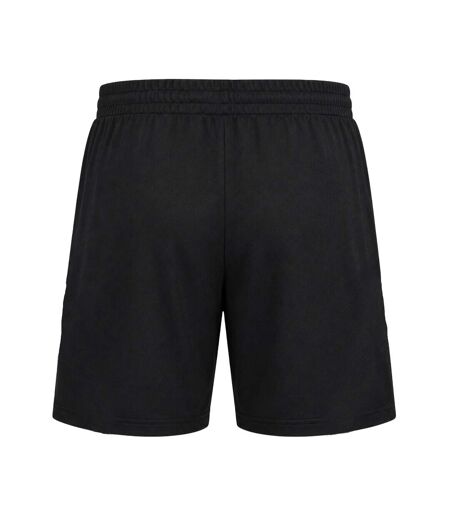 Mens Fleece Striped Track Shorts Black Yellow Adidas