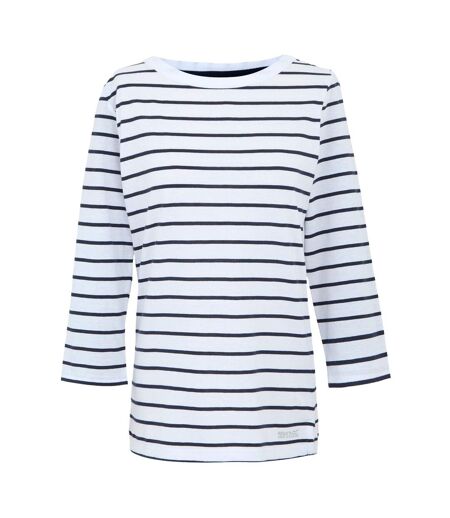 T-shirt baylette femme blanc / bleu marine Regatta