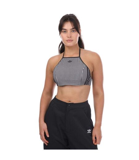 Haut Dos Nu Motif/style À Carreaux Originals Femme Blanc Noir Adidas