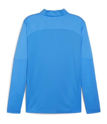 Mens Teamfinal Quarter Zip Training Fleece Top Blue Puma