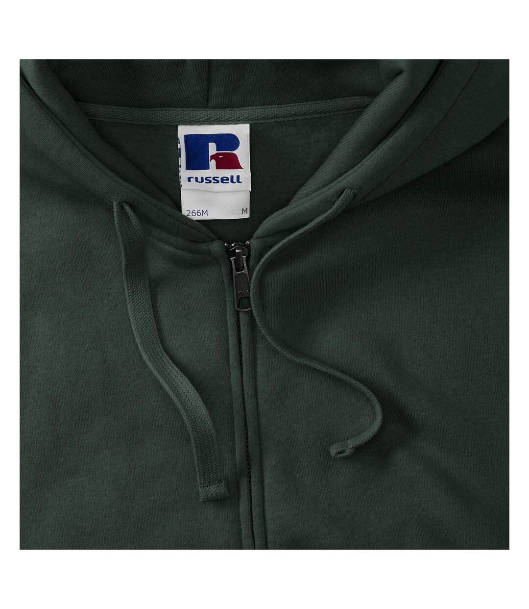 Russell Mens Authentic Full Zip Hooded Sweatshirt/Hoodie (Bottle Green) - UTBC1499-4