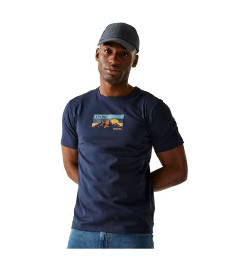 T-shirt Cline Explore Homme Bleu Marine Regatta