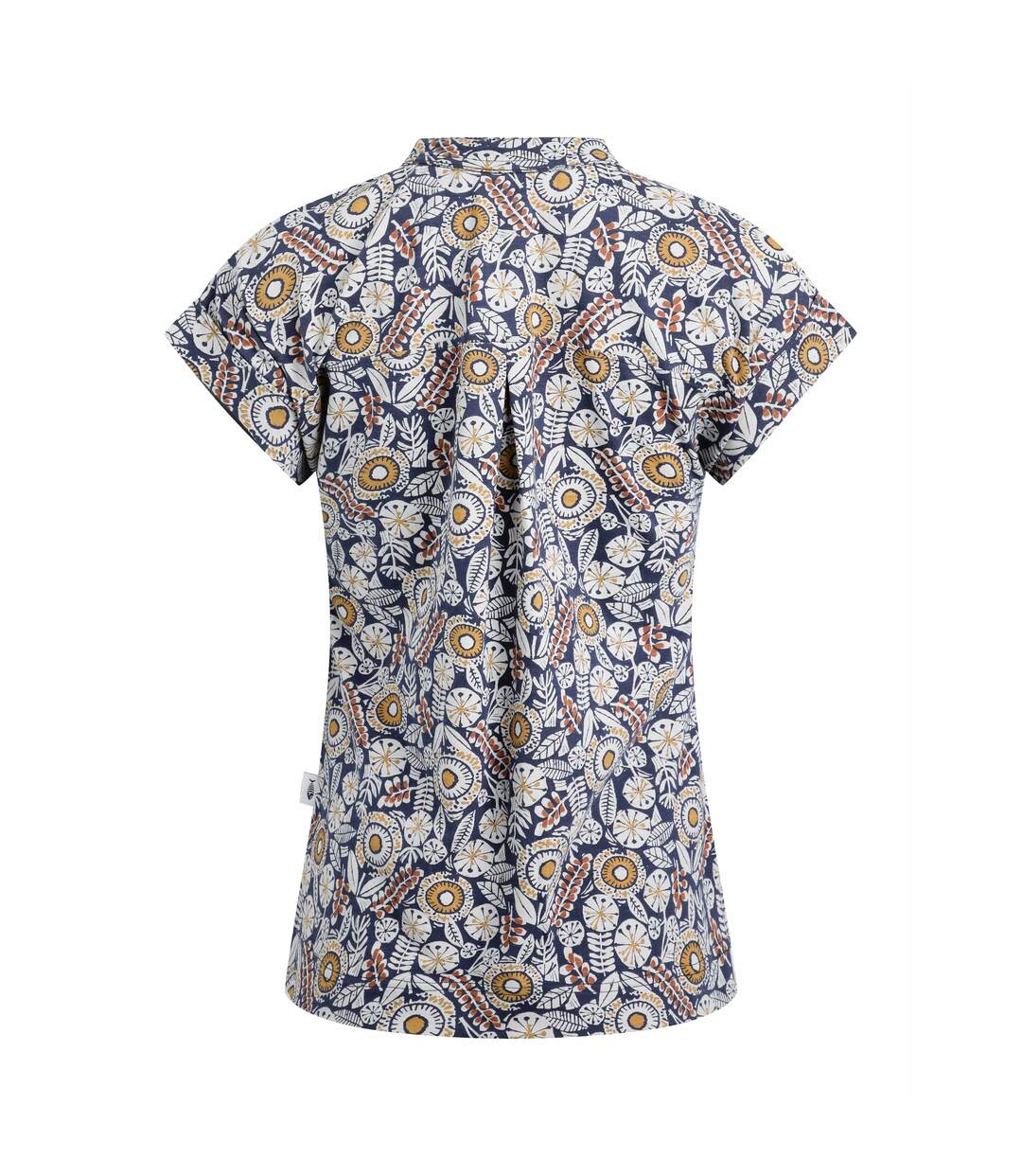 Womens/ladies alia printed jersey top navy Weird Fish-2
