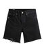 Womens/ladies 501 Mid Thigh Shorts Black Levis-1