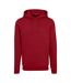 Build Your Brand Mens Heavy Pullover Hoodie (Ruby Red)