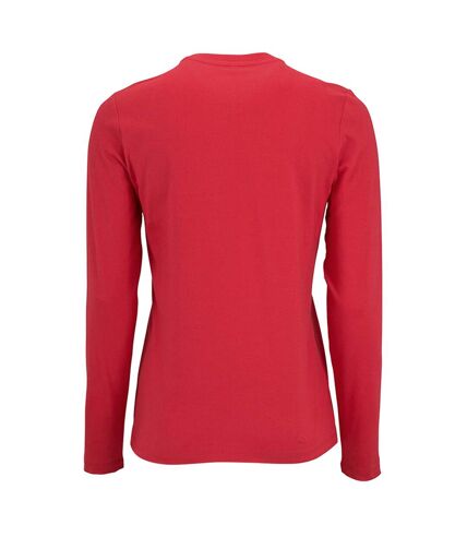 SOLS Womens/Ladies Imperial Long Sleeve T-Shirt (Red)