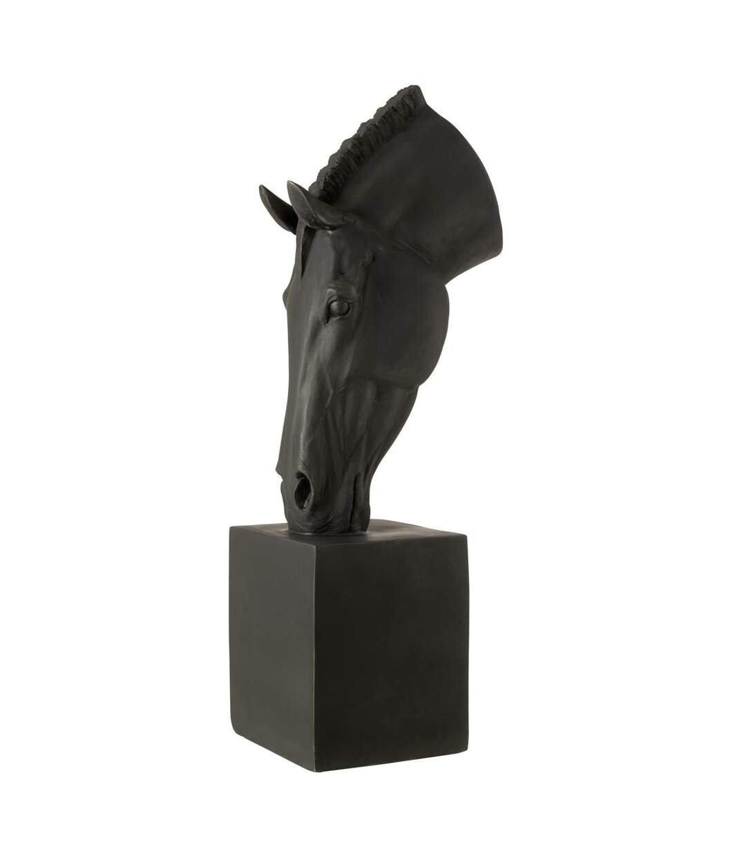 Tête de Cheval sur Socle Hollywood 95cm Noir-1
