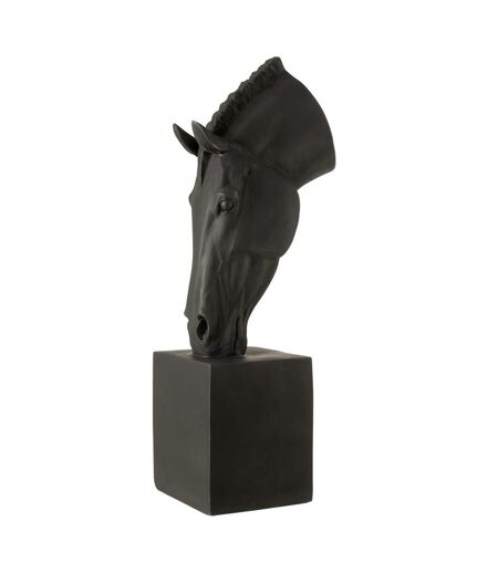 Tête de Cheval sur Socle Hollywood 95cm Noir