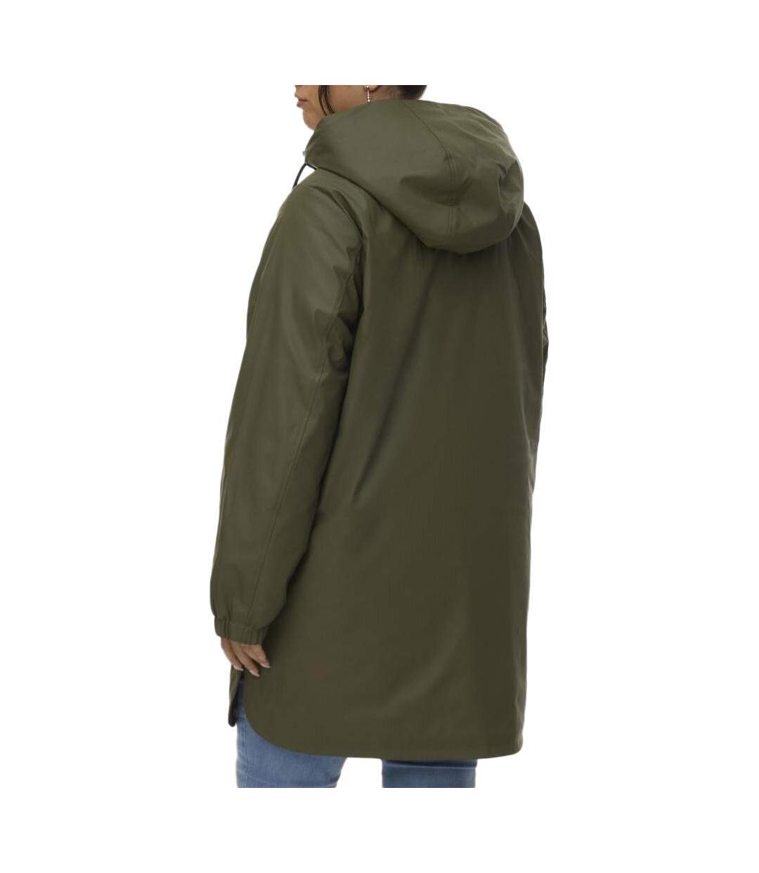 Veste imperméable kaki vero moda teddy coated-2