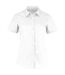 Womens/ladies short sleeve poplin shirt white Kustom Kit-1
