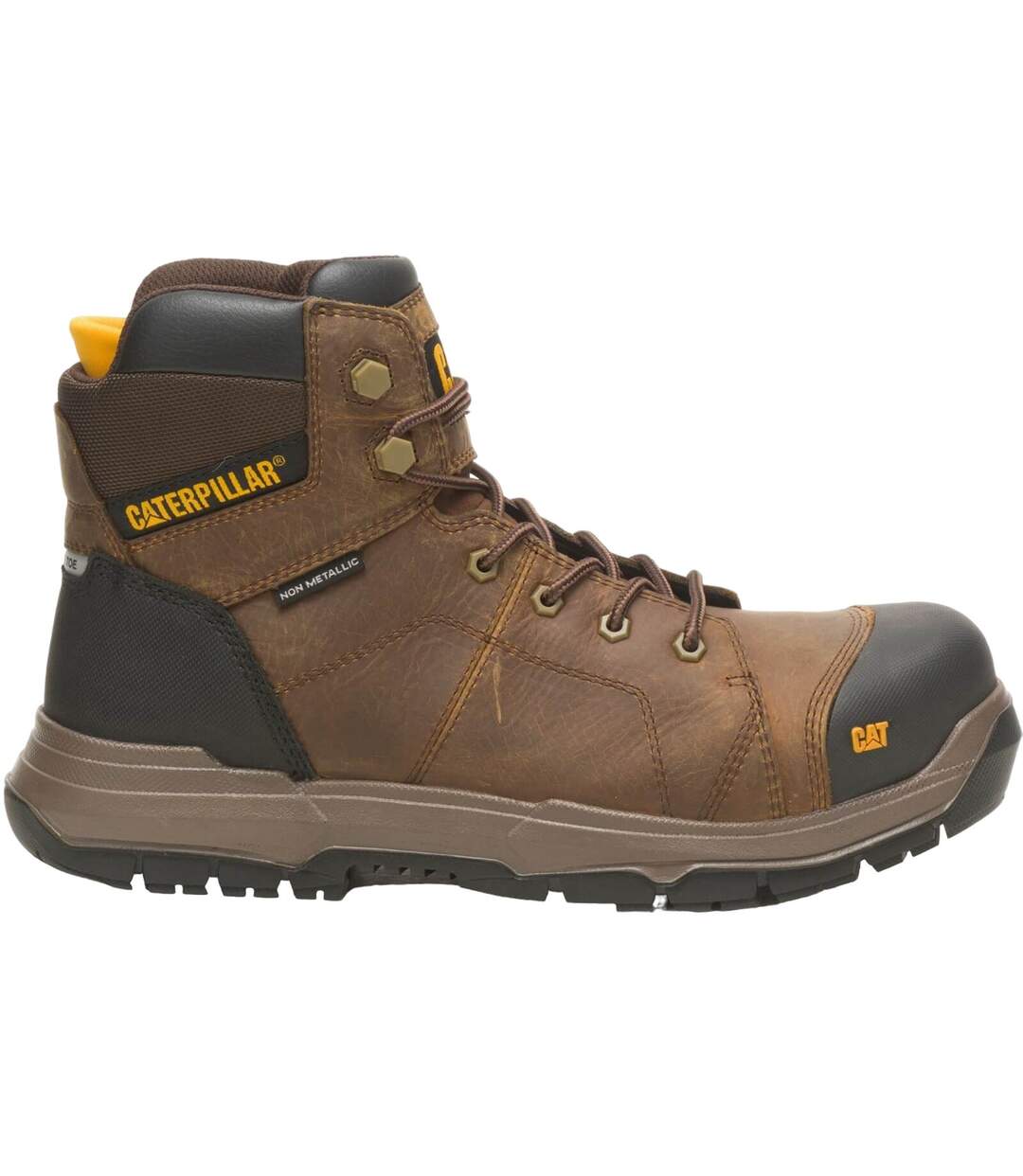 Mens crossrail 2.0 tumbled leather safety boots pyramid Caterpillar-1