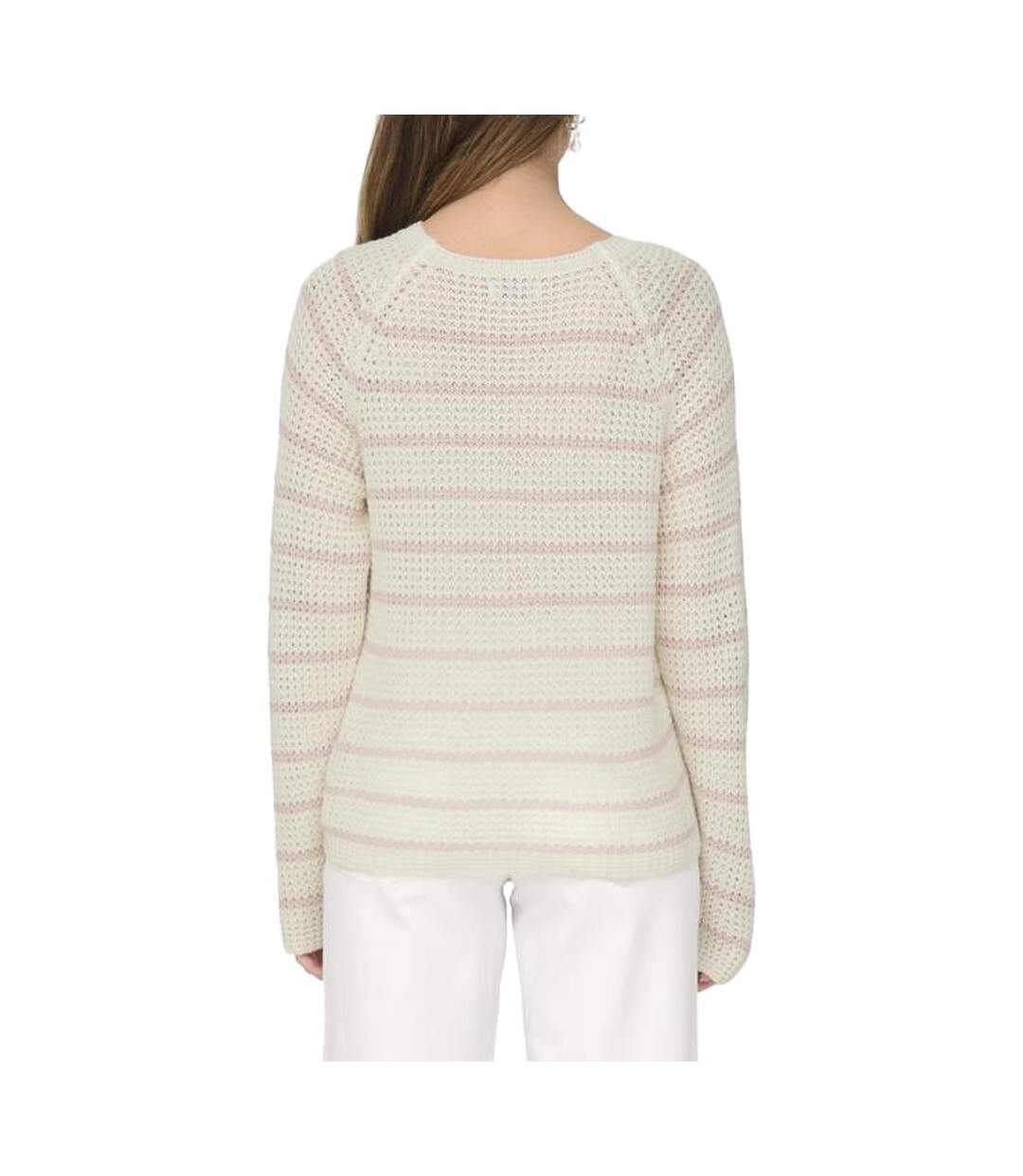 Pull Blanc/Rose Femme JDY Ellen - L-2