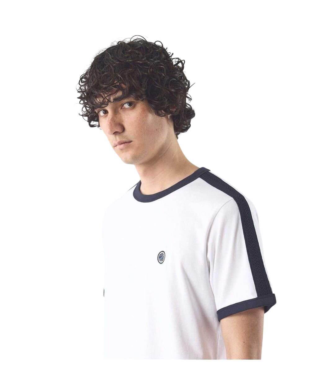 T-shirt Denton Homme Blanc Pretty Green-3
