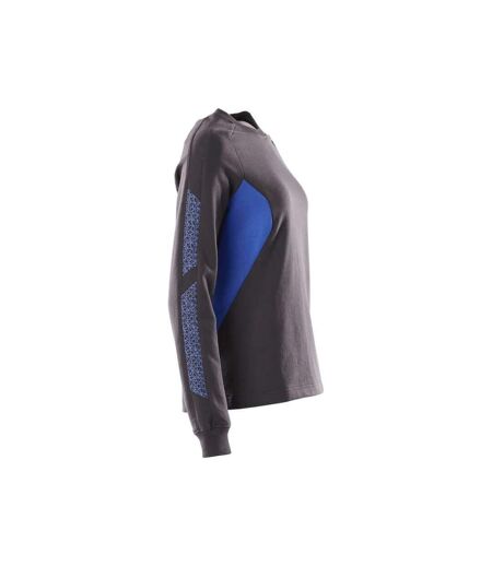 Womens/ladies Accelerate Sweatshirt Dark Navy Azure Blue Mascot