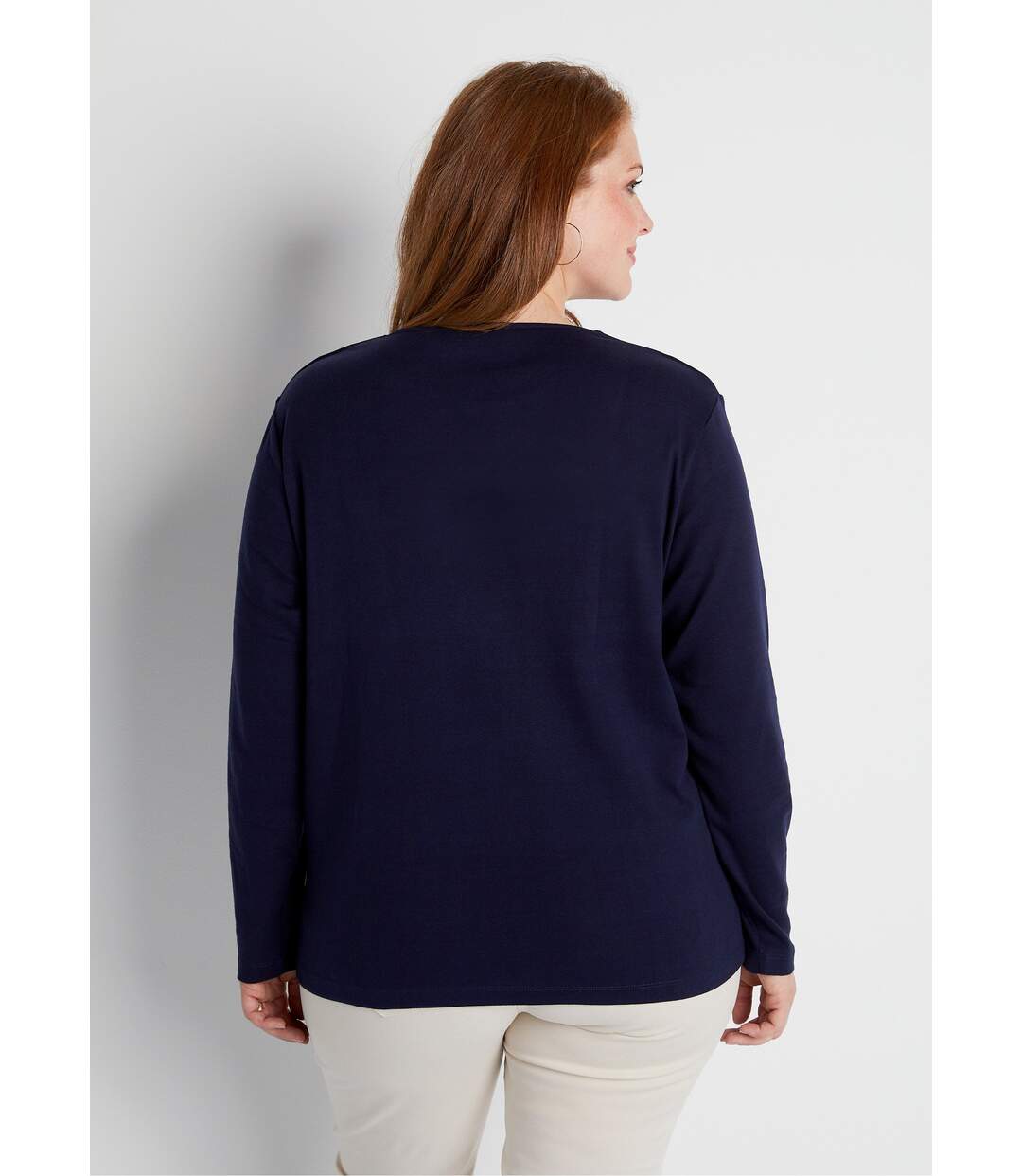 T-shirt marinière court coton manches longues-2