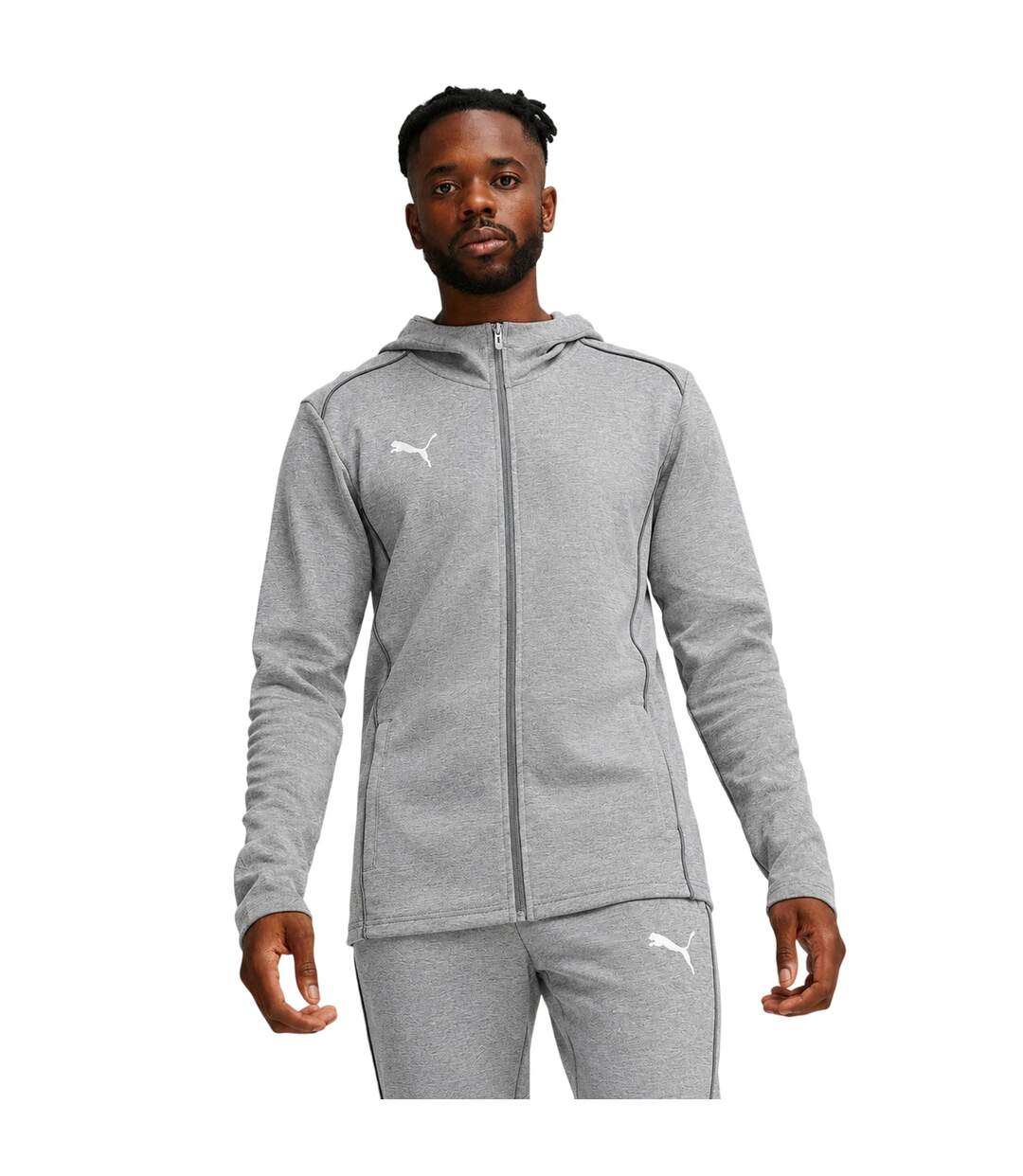Mens Hooded Jacket Grey Puma-1