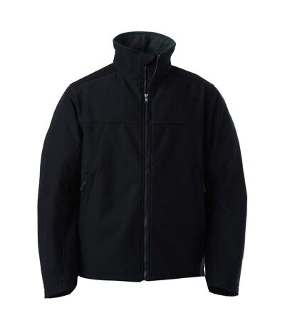 Workwear Mens Softshell Breathable Waterproof Membrane Jacket Black Russell