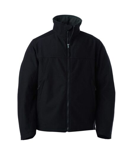Workwear Mens Softshell Breathable Waterproof Membrane Jacket Black Russell
