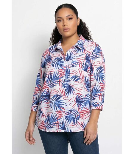 Chemisier boutonné long coton imprimé
