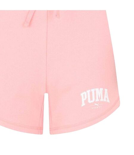 Womens/ladies Woven High Waist Sweat Shorts Pink Puma