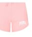 Womens/ladies Woven High Waist Sweat Shorts Pink Puma-3