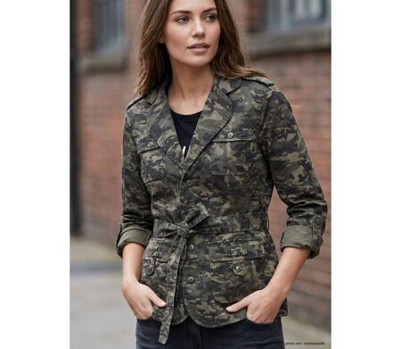 Veste Saharienne Femme Malice1 Motif Camouflage